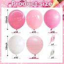 Pink and White Balloons, Pack of 60PCS Dusty Light Pastel Pink White Bow Balloon, Baby Pink Latex Balloon for Girls Women Kitty Birthday Wedding Bridal Baby Shower Cat Theme Party Decorations Supplies | 12inch-60pcs — 2