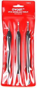 OWDEN 3Pcs. Leather Modeling Tools for Leather Carving Pattern Working. — 5