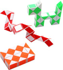 Sunshane 24 Pack 24 Blocks Magic Snake Cube, Mini Snake Speed Cubes, Twist Puzzle Toys for Kids Party Bag Fillers, Party Favours, Random Color — 3