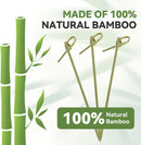 200PCS Cocktail Picks Bamboo Skewers for Appetizers, Fancy Toothpicks for Appetizers, 4.7 Inch Long Decorative Knot Bamboo Cocktail Sticks for Party Drinks Food Fruit Charcuterie Boards Accessories | 4.7 inch & knot/200pcs | GreenBamboo — 5
