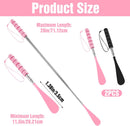 2PCS Retractable Long Handle Shoe Horn for women, Retractable Stainless Steel Shoe Horn… — 2