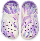 Crocs Kids Classic Watercolor Marbled Clog – Purple/Multi Glow — 2
