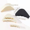 Shoe Inserts, Foam Filler, 4 Pairs Adjustable Toe Inserts for Loose Shoes, Black and Beige — 7