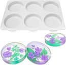 6-Cavity Deep Round Coaster Silicone Molds for Epoxy Resin, 4 Inches Coaster Resin Mold for Flower Bouquet Preservation — 7