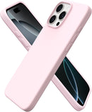 ORNARTO for iPhone 16 Pro Max Case, Liquid Silicone, Chalk Pink — 1