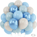 Blue Beige White Balloons Summer Coast Birthday Decor Wedding Baby Shower | Light Blue Beige | 35pcs — 1