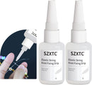 SZXTC 2 Pcs Clay Beads Bracelets Professional Elastic String Kont Fixing Drip, Keep Stretch String Braclet Stay Tied… — 1