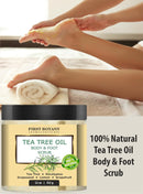 First Botany 100% Natural Tea Tree Oil Body & Foot Scrub with Salt - Best for Acne, Dandruff and Warts, Corns, Calluses, Athlete foot, Jock Itch & Body Odor — 2