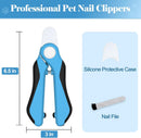 Swihauk Heavy Duty Dog Nail Clippers and Trimmers, Professional Pet Nail Clippers with Nail File for Dogs Cats Small Animal, Claw Clippers with Safety Guard to Prevent Over-Cutting, Blue — 2