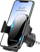 Miracase Phone Holders for Your Car with Metal Hook Clip, Air Vent Cell Phone Stand Car Mount, Universal Automobile Cradle for Garmin GPS Fit iPhone Android and All Smartphones, Dark Black | 1 Pack photo 1