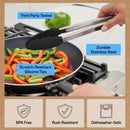 GORILLA GRIP Stainless Steel Kitchen Tongs for Cooking, 2 PK, Black — 5