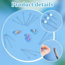 PH PandaHall 560pcs 8 Styles 304 Stainless Steel Eye Pins 30mm 40mm 50mm Head Pins 22 Gauge Ball Head Pin Findings… — 4