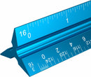 Rena Chris Architectural Scale Ruler: 12" Imperial Aluminum Alloy Metal Architecture Measuring Tools, Engineering Drafting Construction Drawing Blueprints Triangular Architect Scaling Rulers 12 Inches — 1