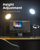 Weilisi 10.2" Desk Ring Light with Stand, 360° Rotate Desk Lamps for Home Office with C-Clamp, Flexible Height Desk… — 2