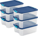 Sterilite Latch and Carry, Plastic Storage Bins w/ Lids, 12 Gallon, 6-Pack — 1