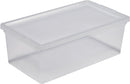 Simplify Storage Bins with Lids | Dimensions: 13.23"x 7.5"x 4.5" |6 Pack| Stackable | Nestable Bins | Great for Clothing | Books | Household Items | Shoes | Home Organization | Clear. — 6