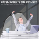 LED Desk Lamp with Clamp, Architect Desk Lamp with Dual Light and Adjustable Swing Arm, Clip-on Eye-Care 4 CCT Modes… — 2
