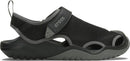 Crocs Men's Swiftwater Mesh Deck Sandals | 7 | Black — 6