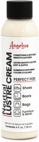 Angelus Shoe Cream Leather Balm 4oz - Conditions & Restores Leather Boots, Furniture, Jackets, Shoes, Purses, & Accessories - Neutral — 1