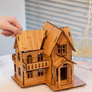 Log Cabin 3D Wooden House Puzzle,DIY Mini Building Model Kit，009 — 5