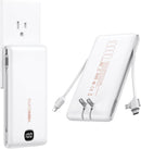 VEEKTOMX Portable Charger with Built-in Cables and AC Wall Plug, 10000mAh photo 1