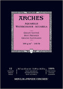 Arches Watercolor Paper Pad, 140 pound, Hot Press, 11.69"x16.53" — 1