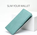 Alldaily Ultra Slim Thin Women Wallet RFID Blocking Credit Card Holder Bifold Long Ladies Billfold (Purist Blue) — 2