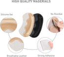 VivoFoot 4 Pairs Anti-Slip Heel Grips for Shoes Too Big, Gel Heel Liners & Pads for Loose Shoes, Self-Adhesive Back of Heel Cushion Inserts, Heel Blister Protectors for Women & Men (Beige+Black) — 2