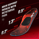 VALSOLE 250+ lbs Plantar Fasciitis High Arch Support Insole for Men Women,Heavy Duty Support Pain Relief Orthotics Insert,Relieve Flat Feet,High Arch,Foot Pain,Standing All Day Boot Work Shoe Insole - Red — 6