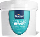 BLUEBIRD Heavy Gesso Primer for Acrylic Painting, White, 5.3Oz / 150 GM Full Tub, Gesso Surface Prep Medium For Acrylic Paint and Oil Paint | 5.3 Ounce (Pack of 1) — 1