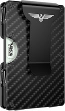 Lenvoten Upgraded Hinged Minimalist Wallet for Men, RFID Blocking Wallet - Carbon Fiber — 1
