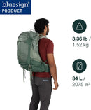 Osprey Stratos 34L Men's Hiking Backpack, Blue OS | Nirvana Blue — 2