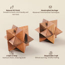 Shooting Star Puzzle: 3D Brain Teaser Wooden Puzzle for Adults Classic Handheld Interlocking STEM Skill Builder Interlocking Game Educational Problem-Solving Game — 4