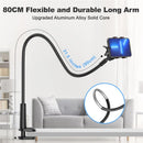 Gooseneck Cell Phone Holder, Universal 360 Flexible Phone Stand Lazy Bracket Mount Long Arms Clamp for Phone 13 Pro Xs Max XR X 8 7 6 6s Plus and Other 3.5~6.7'' Device (Black) photo 2
