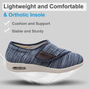Womens Stylish Diabetic Shoes with Arch Support,Extra Wide Widths Walking Edema Sneakers Adjustable Strap Easy On/Off with 3 Pairs Insoles Replacement for Support Swollen Feet - Light Blue — 5