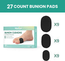 Welnove Bunion Pads to Wear with Shoes - 27 Pcs Moleskin for Feet - Bunion Cushions for Women Men, All-Day Comfort & Protection, Water-Resistant - Black, Multi-Size | Black(27 Count) — 5