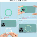 6 Colors Universal Metal Rings Compatible with Magsafe Magnetic Wireless Charger, Adapter Ring Sticker for Cell Phone Case Magnet Wireless Charging, Compatible with iPhone 16/15/14/ Samsung Galaxy photo 4