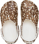 Crocs Unisex Adult Classic Clog - Seasonal Graphic – Carob/Multi Deer — 4