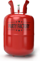 Party Factory – Helium Tank - for up to 50 assorted balloons (latex, LED & foil) – Party birthday decoration disposable gas cylinder – bendable filling valve – For decorative occasions | 1 Pack — 8