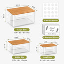 3 Pack Pantry Organizers and Storage Bins with Bamboo Lids,Trash Bag Holder — 5
