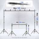 EMART Backdrop Stand 10x7.8FT Adjustable Back Drop Stand for Party Events | Black — 2