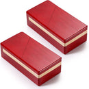 Zhanmai 2 Pack Wooden Secret Puzzle Box,Rectangle,Red — 1