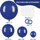 RUBFAC Blue Balloons Navy Blue Balloon Different Sizes 129pcs — 2