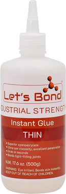 Let's Bond 17.6 oz Thin Professional Grade Instant Glue, Premium Cyanoacrylate, 5 CPS — 1