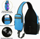 WATERFLY Crossbody Sling Backpack Sling Bag Travel Hiking Daypack | N - Sky Blue | Small — 3