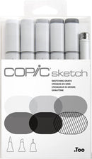 Copic Sketch Alcohol Marker 5 Colors + Multiliner SP Set, Sketching Grays — 1