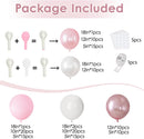 Blocesa Pearl Pink White Balloons Arch Kit Double Stuffed, Party Decor. — 2