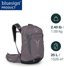 Osprey Sportlite 25L Lightweight Hiking Backpack, Purple OS | Graphite Purple | 25l - Extended Fit — 2
