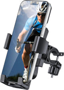Bike Phone Holder Mount, Secure Handlebar Phone Mount Holder for Bike and Motorcycle, Suitable for iPhone and 4.5-6.8" Smartphones, Black — 1