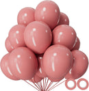110pcs Dusty Pink Balloon 12 Inch, Brush Pink Latex Balloons for Birthday Party Baby Shower Wedding(with 2 Ribbons). | 12inch(normal) | A07-dusty Pink — 1